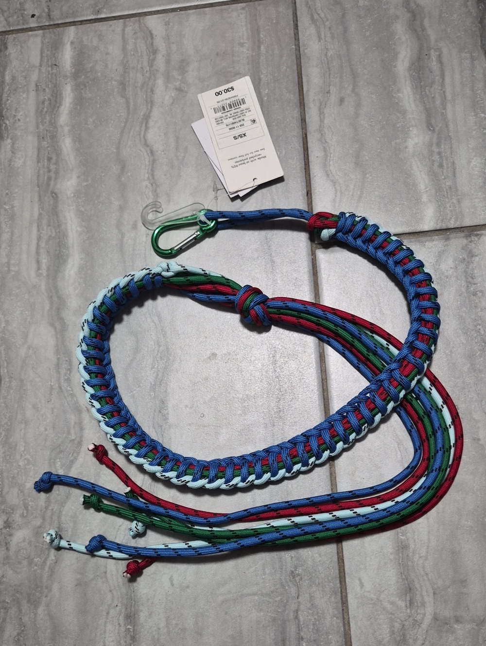 Rosie Assoulin Women Blue MultiColor Polyester Belt Size XS/S